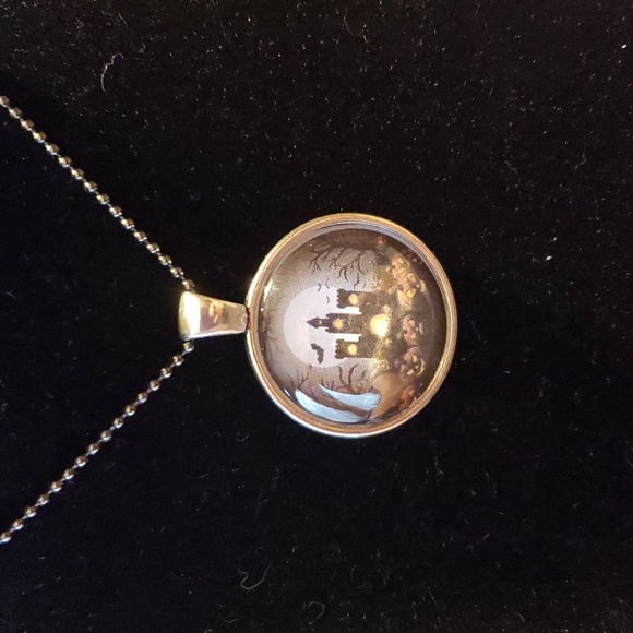 Spooky Castle with Pumpkins Pendent. - Picture 2 of 4